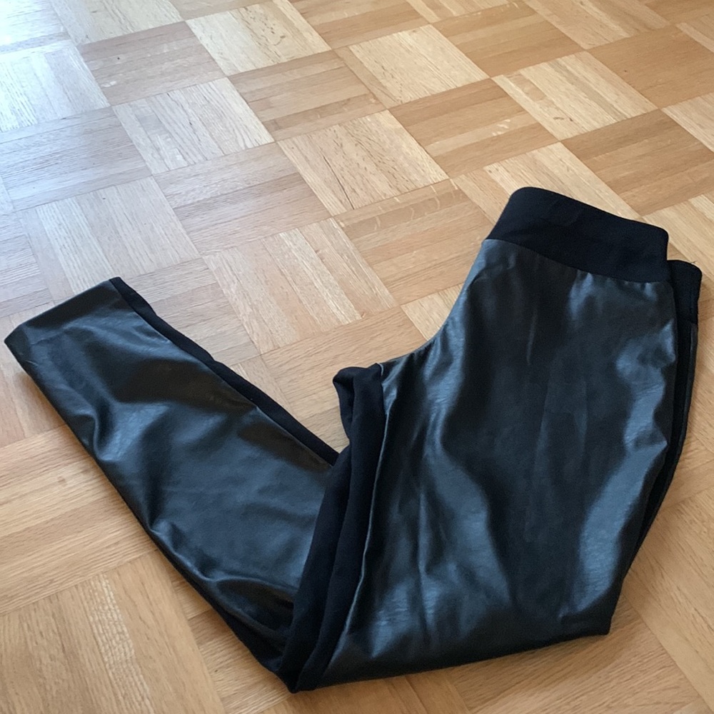 INC vegan leather front leggings